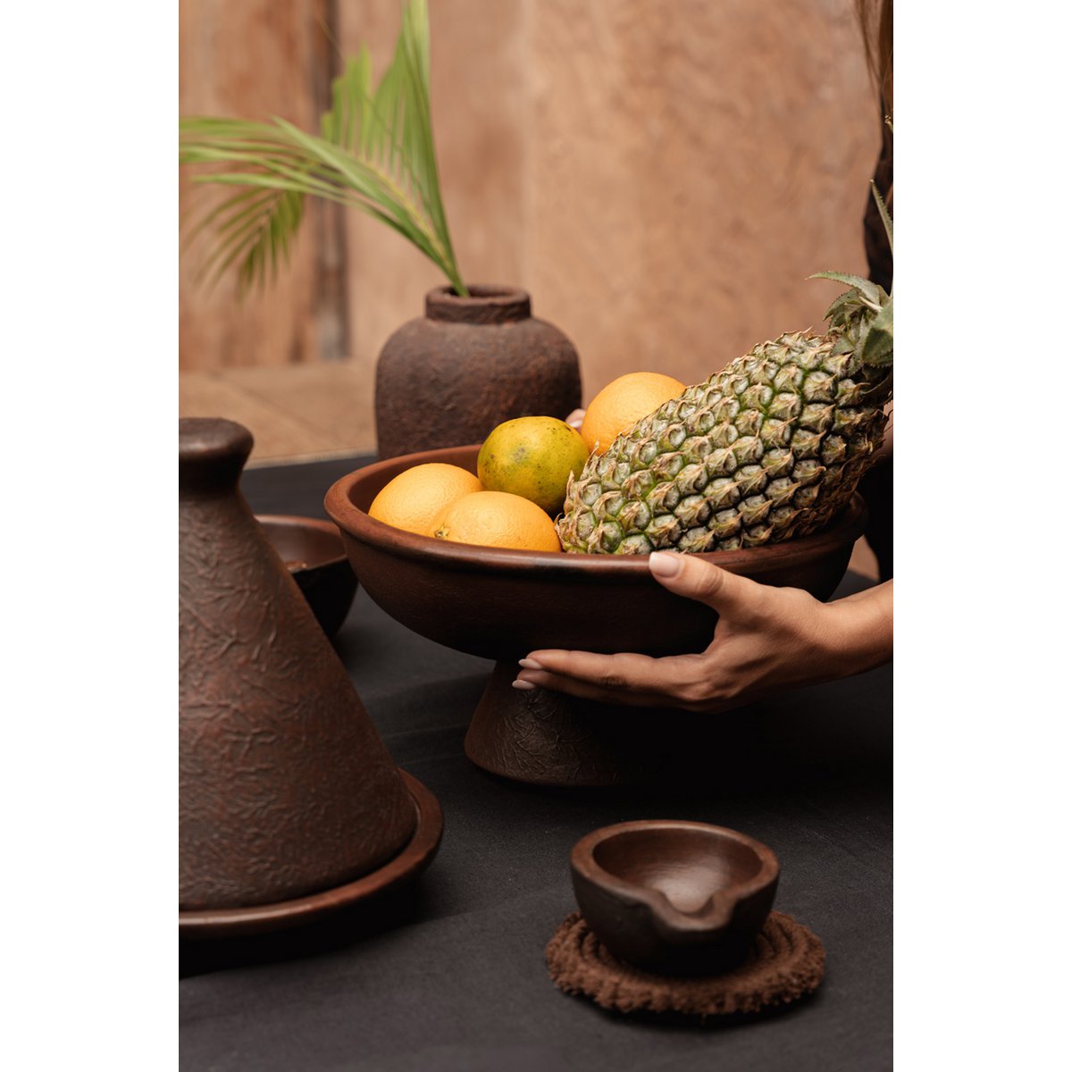 Terrakotta-Kegel-Tajine 21 cm – handgefertigt in Indonesien