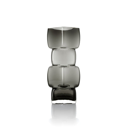 Cubes Glasvase, Dunkelgrau, groß