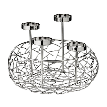 Stainless steel advent wreath 30 cm - Milano