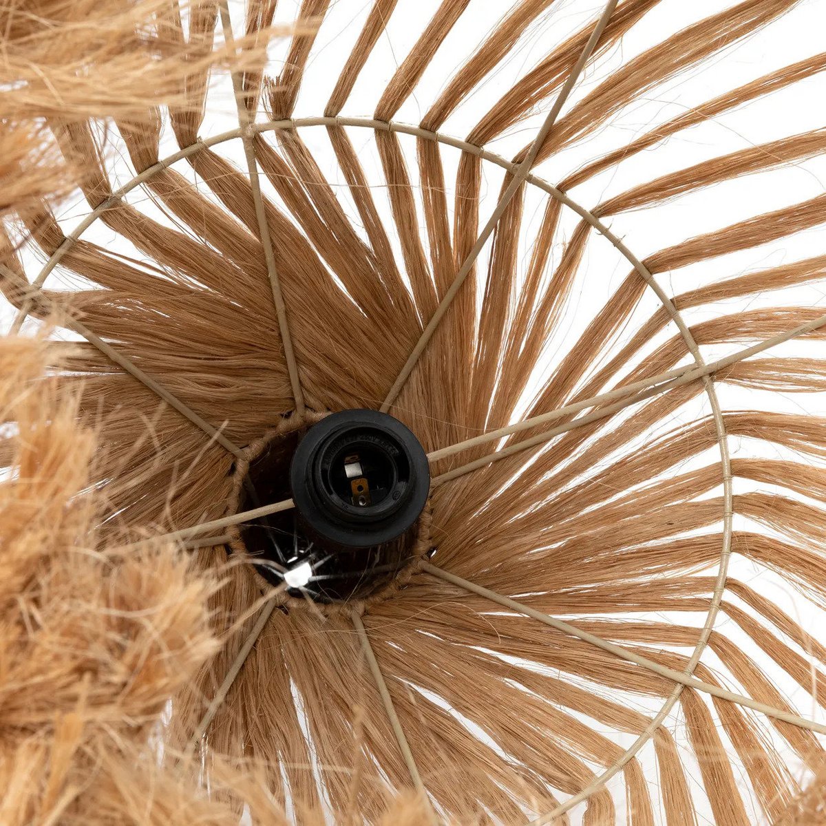 Abaca grass pendant lamp, natural - L