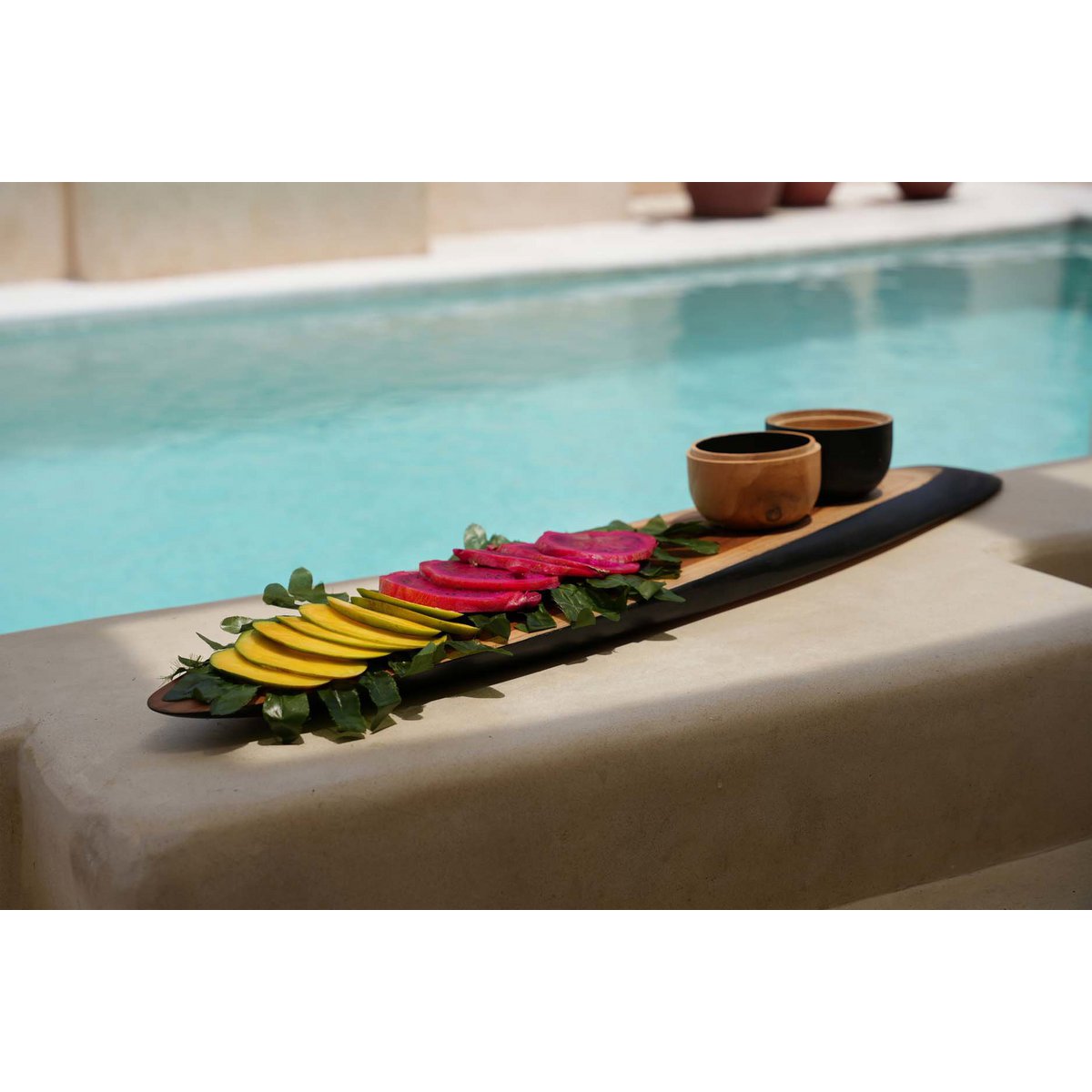 Teak serving plate, 50 × 20 cm - extra large