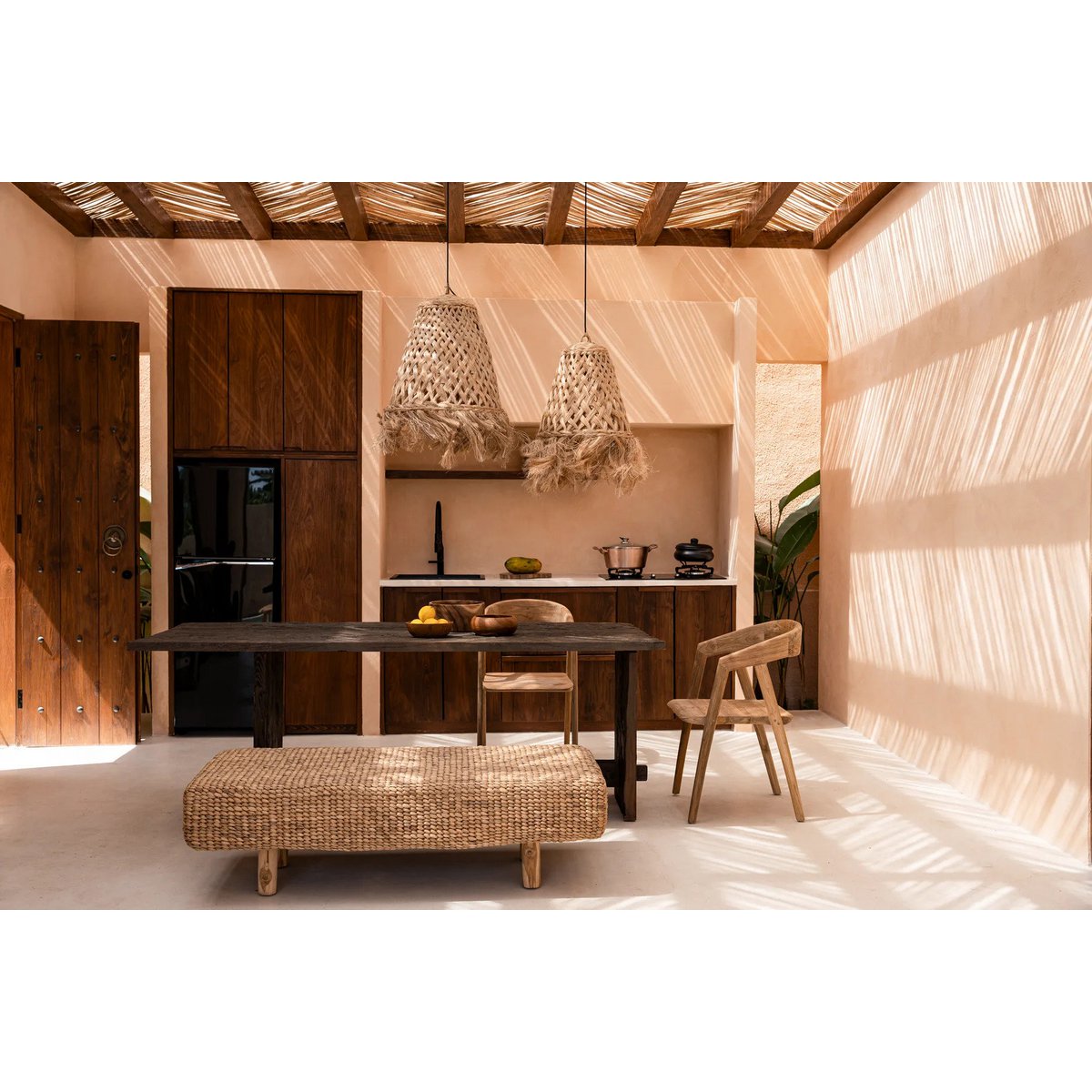 Abaca grass pendant shade 43 cm S - natural