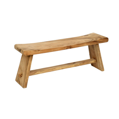 Suar træbænk, 120 cm - håndlavet