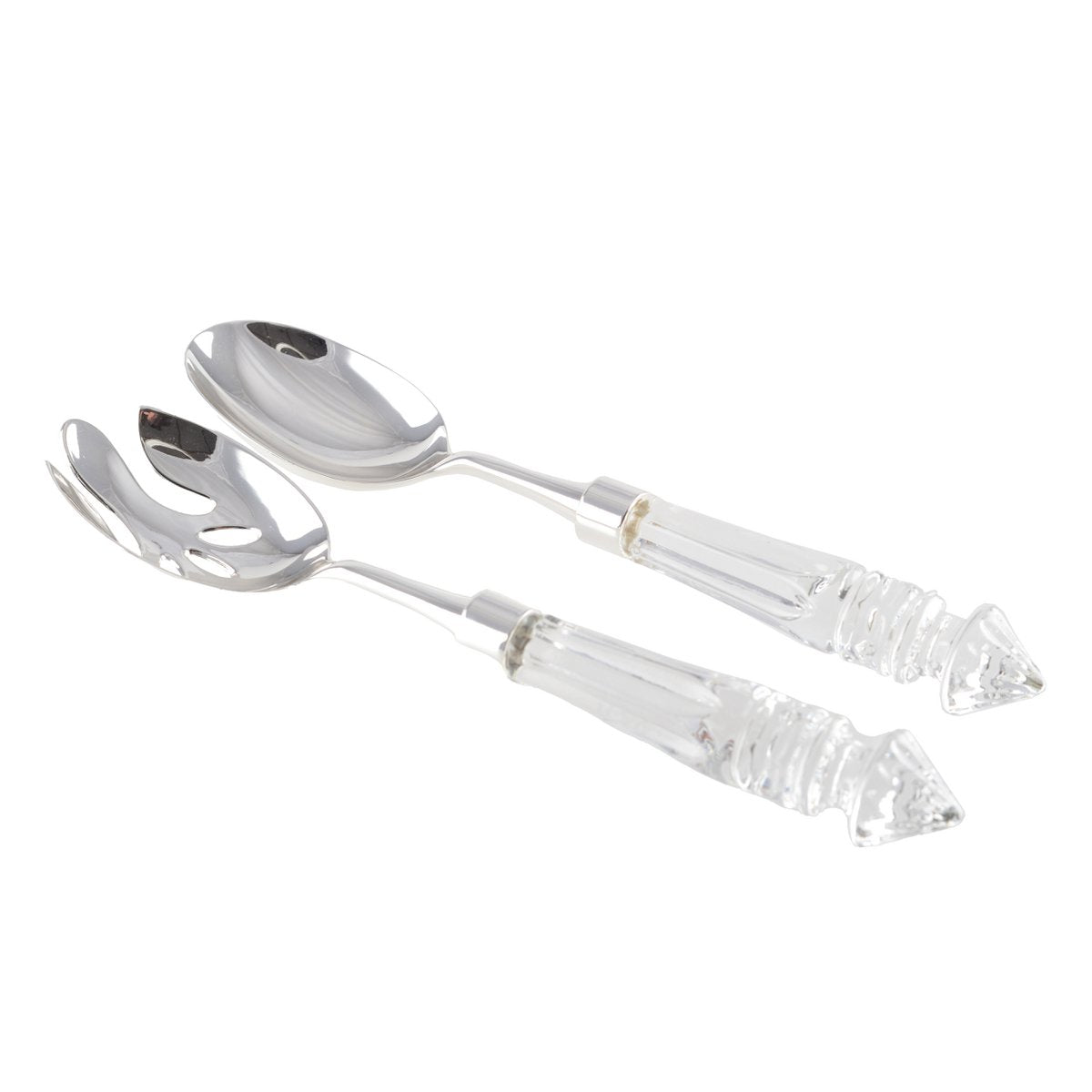 Crystal salad servers - 27cm