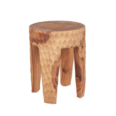 Suar wood stool, natural - 35 × 45 cm