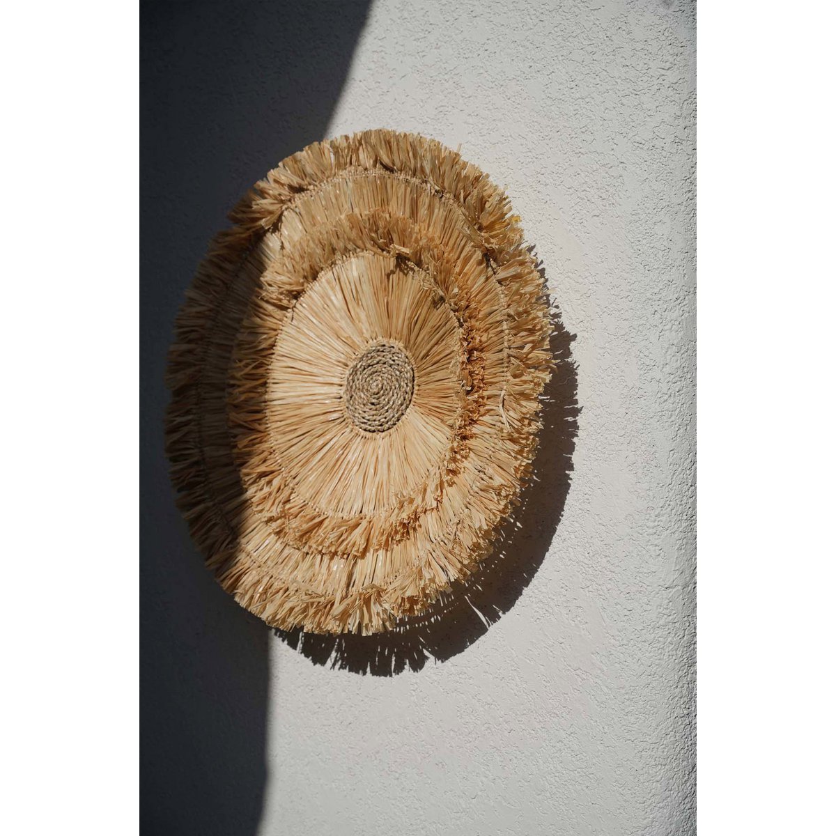 Sisal-Wandkreis 60 cm – runde Wanddeko, natur