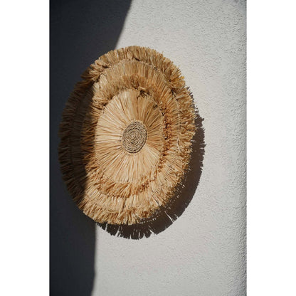 Sisal-Wandkreis 60 cm – runde Wanddeko, natur