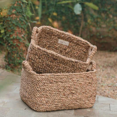 Aufbewahrungskorb TANIMBAR aus geflochtener Jute, L – 43 × 31 × 25 cm