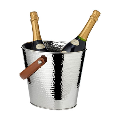 Champagnekøler Gavin i rustfrit stål, hamret, 26 cm
