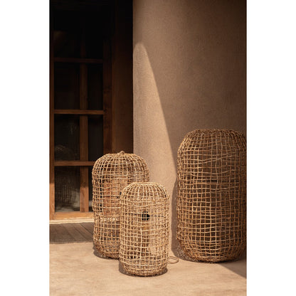 Palmblatt-Pendelleuchte 30 × 57 cm - handgeflochten in Indonesien