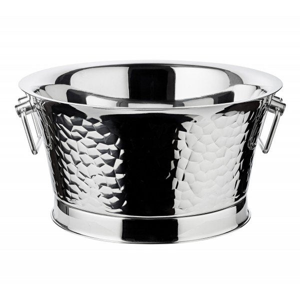 Hammered silver cooler Samu, 48 cm - solid silver and steel