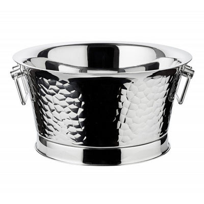 Hammered silver cooler Samu, 48 cm - solid silver and steel