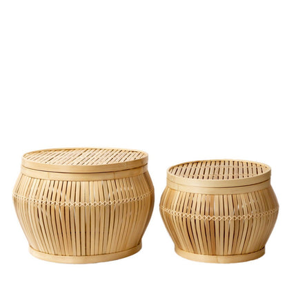 Bamboo side table Batavia M – ø45 × 32 cm, Indonesia