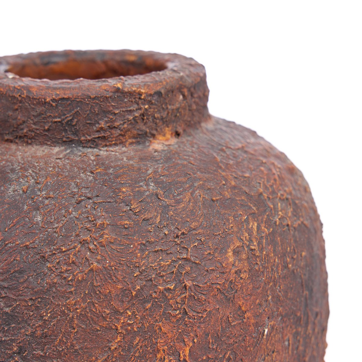 Terracotta vase, small - burgundy handmade
