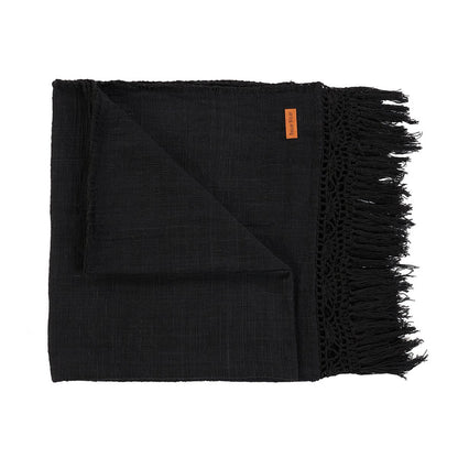 Cotton bed throw, 260×122 cm - Gypsy black
