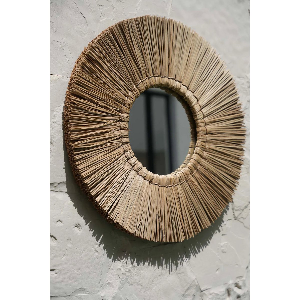 Grasspiegel, rund, 45 cm – Coastal Texture