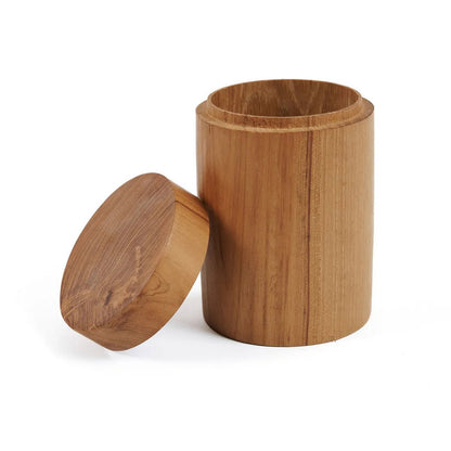 Teak root storage jar 8 × 12 cm - brown, Indonesia