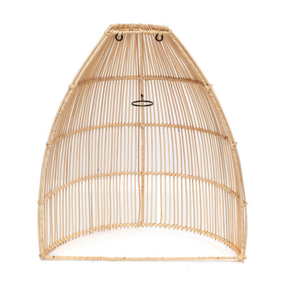 Rattan wall shade, 55 cm - beige semi-conical dome