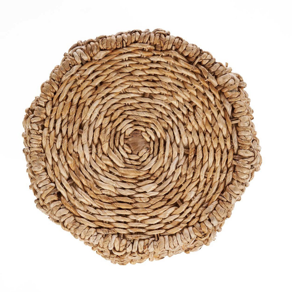 Palm leaf barrel stool, 49 × 45 cm - Natural