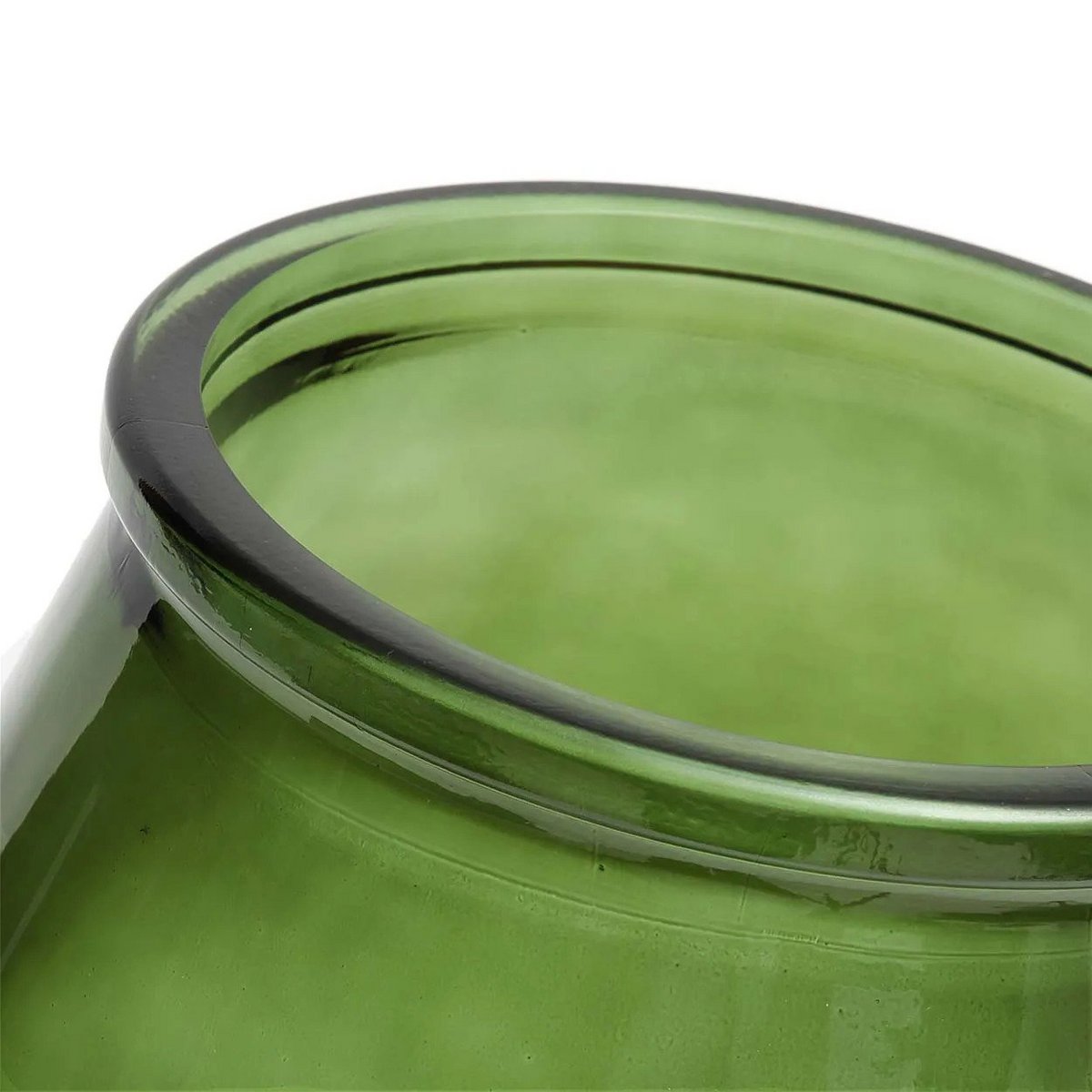 Recycled glass vase, small - green