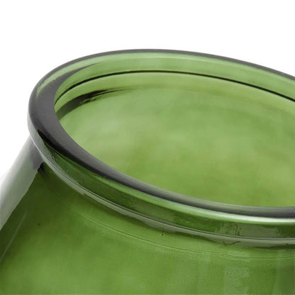 Recycled glass vase, small - green