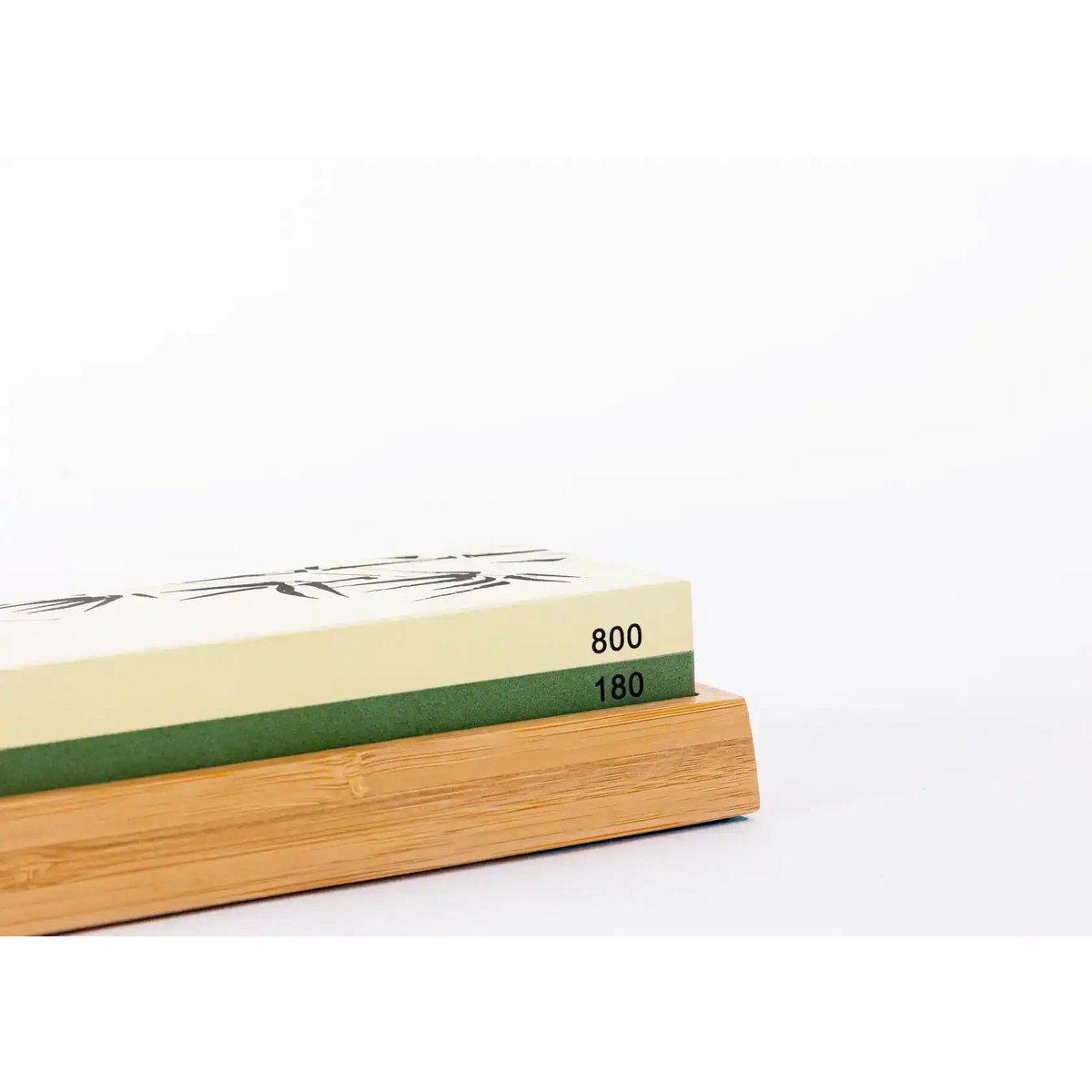 Whetstone 180/800 grit with bamboo base and angle guide