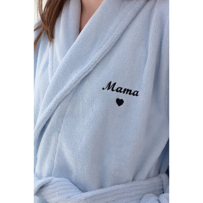 Teddy bathrobe sky blue – M