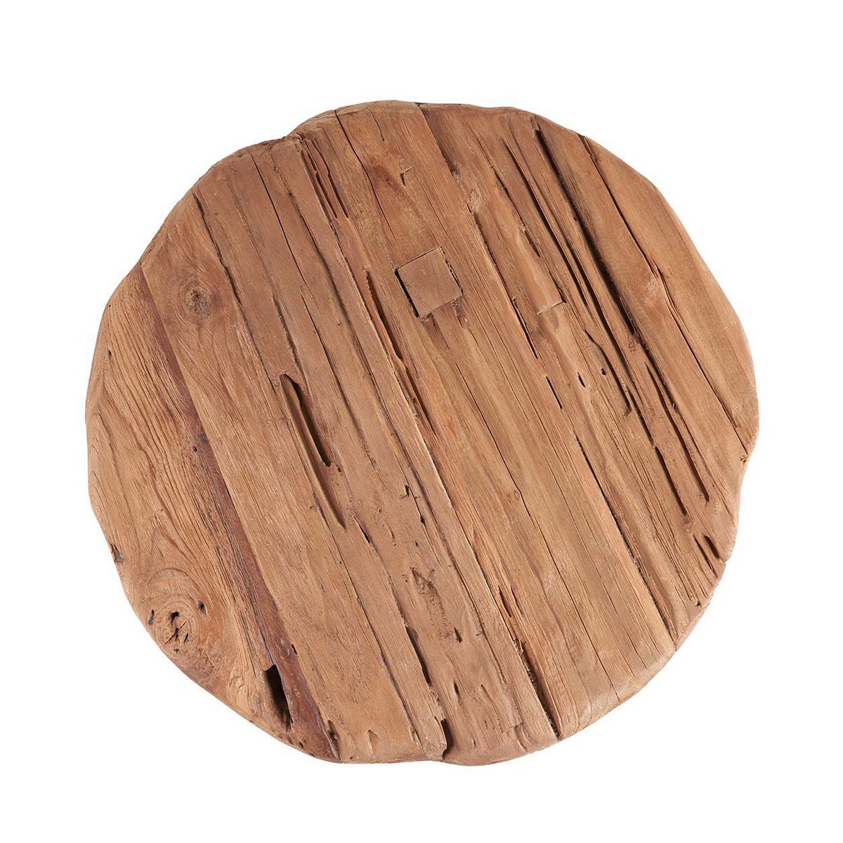 Wood rustic side table natural 50 × 50 × 40 cm – made in Indonesia