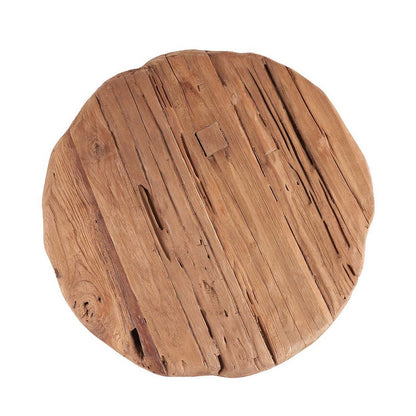 Wood rustic side table natural 50 × 50 × 40 cm – made in Indonesia