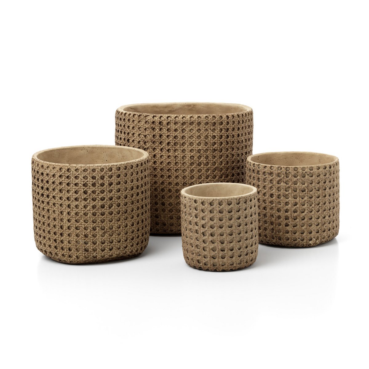 Concrete planter, woven finish - XL