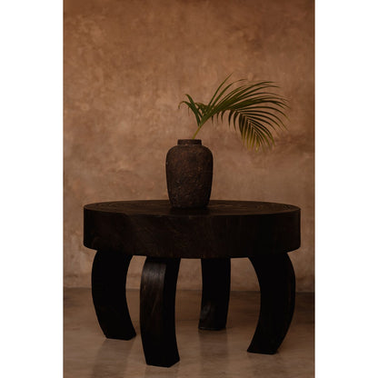 Octo Chic Coffee Table, 70 cm - Dark walnut round