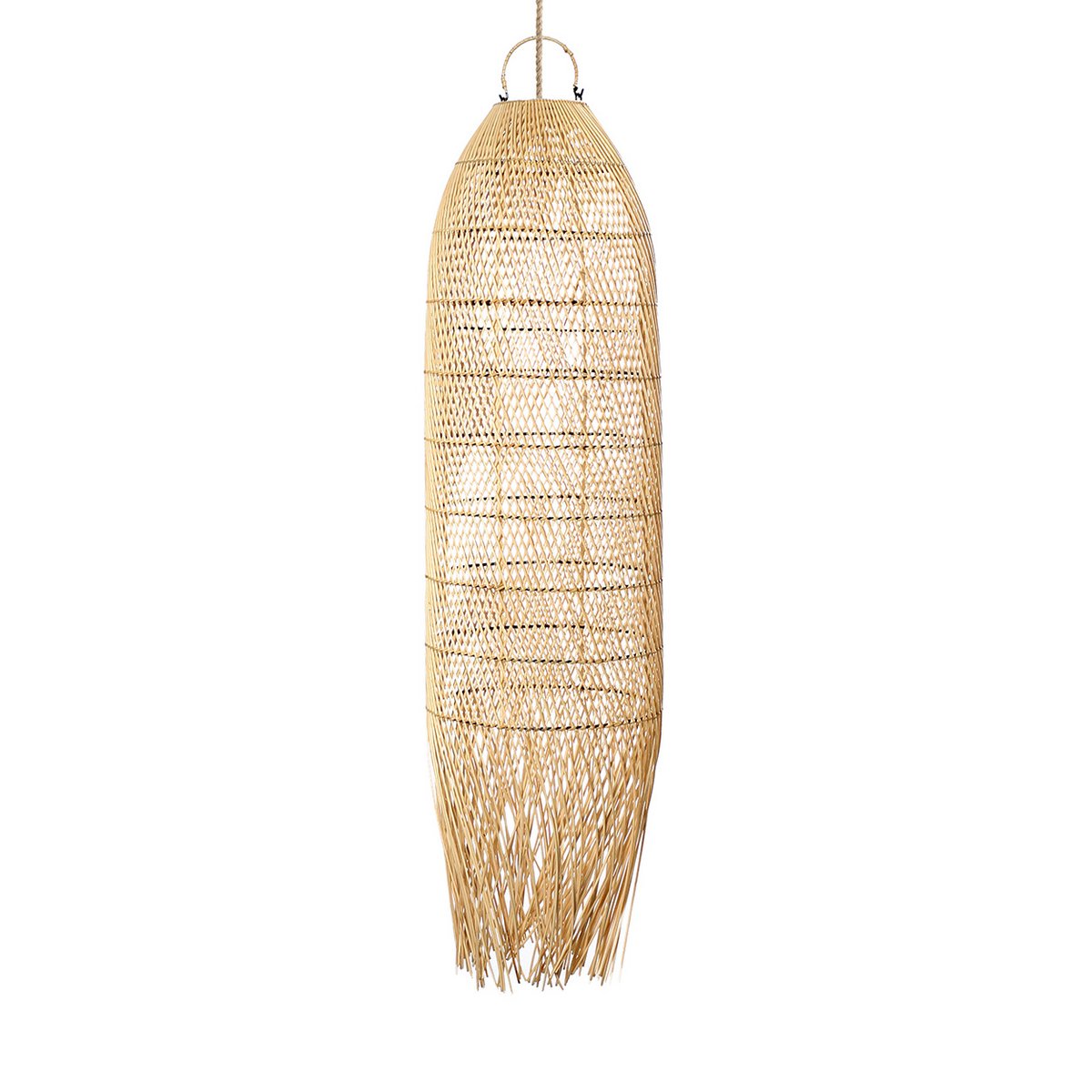 Rattan pendel 30 × 110 cm - håndvævet i Indonesien