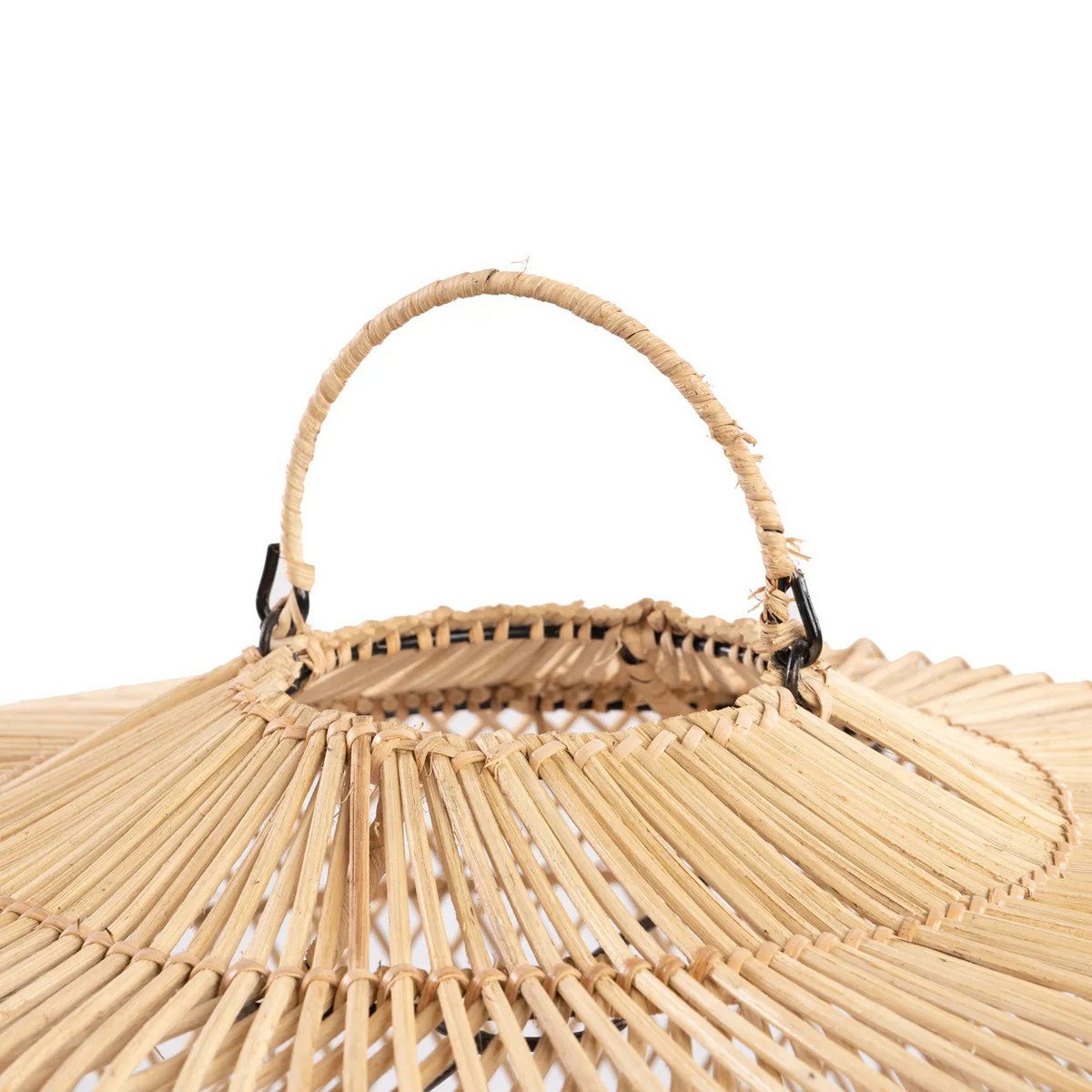 Rattan pendelskærm 48 cm – håndflettet, Indonesien