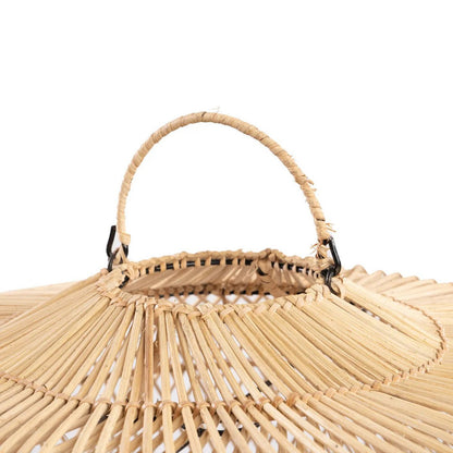 Rattan pendelskærm 48 cm – håndflettet, Indonesien