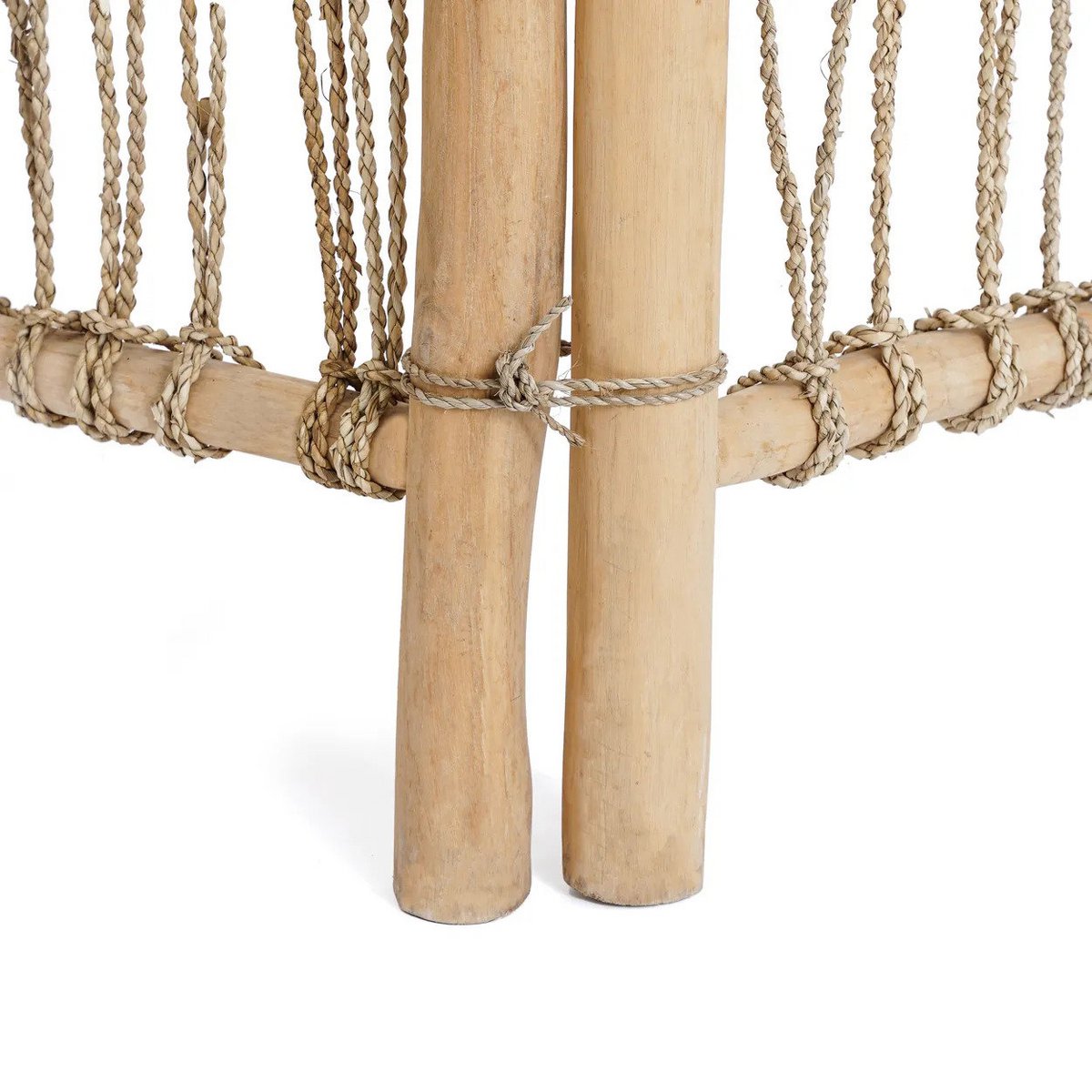 Teak and seagrass room divider - natural