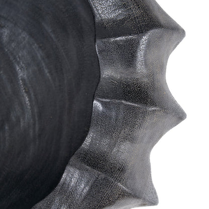 Mango wood bowl, hand-carved - black, 40 cm
