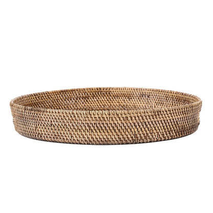 Rattan-Serviertablett, 51 cm – handgeflochten, natur