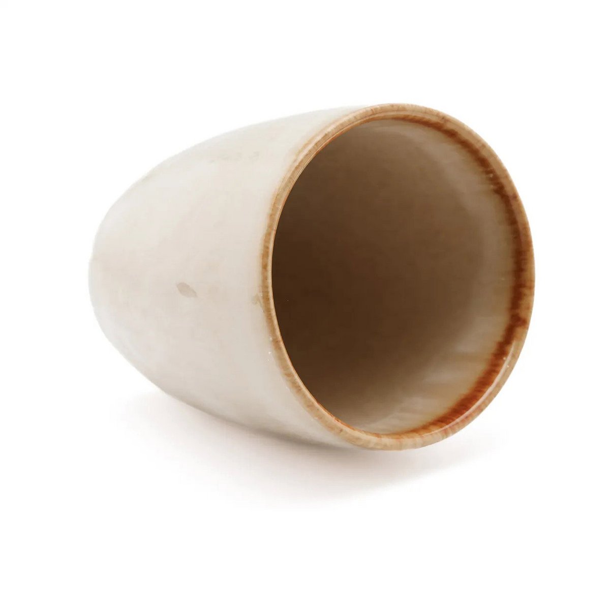 Stoneware handleless cup, medium - Portuguese