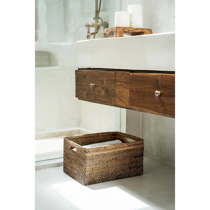 Rattan magazine basket, extra large - Colonial