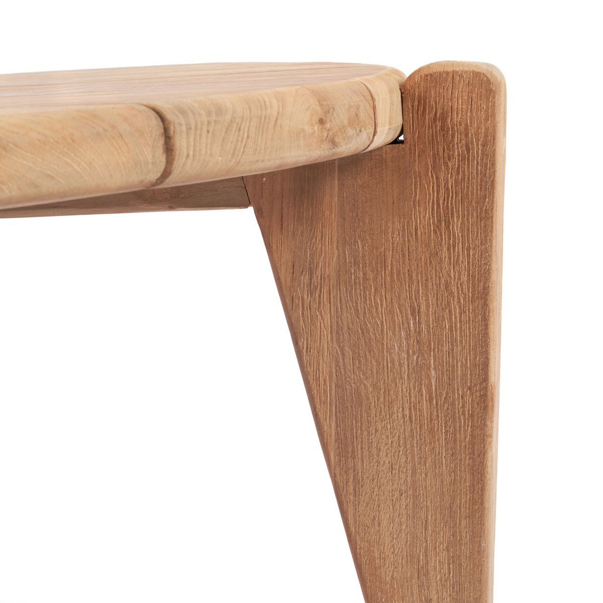 Teak-Couchtisch mit Dreifußgestell – M