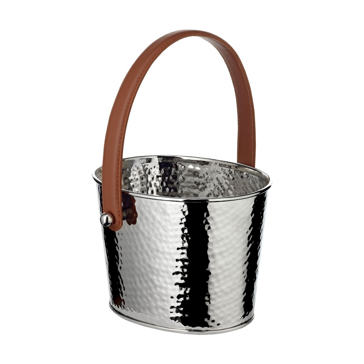 Champagnekøler Gavin i rustfrit stål, hamret, 23 cm
