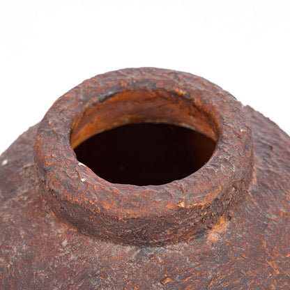 Terracotta vase, small - burgundy handmade