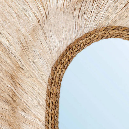 Grass-frame arch wall mirror, large – 80 × 90 cm