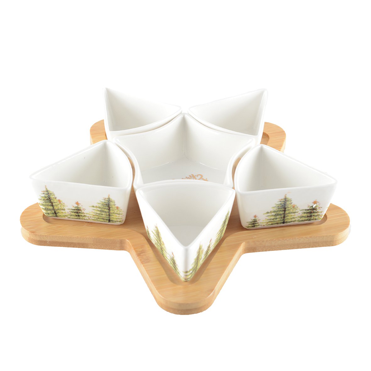 Ceramic aperitif cups, set of 6 – fir tree form