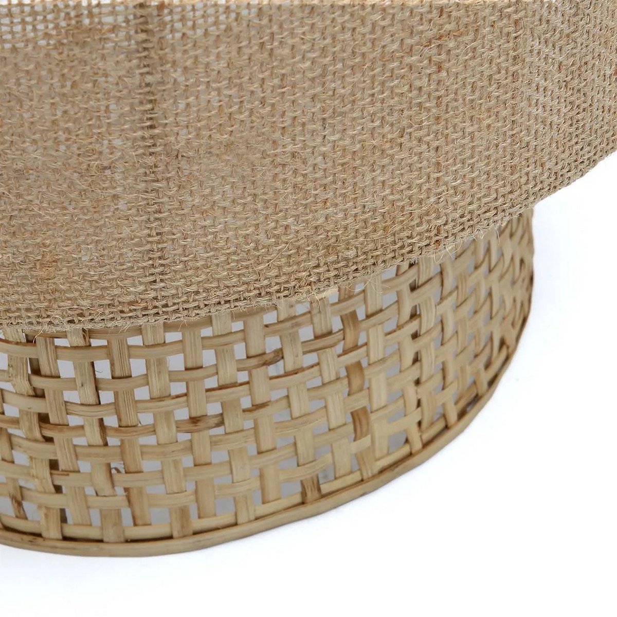 Rattan wall lamp, 41 cm - natural jute and weave