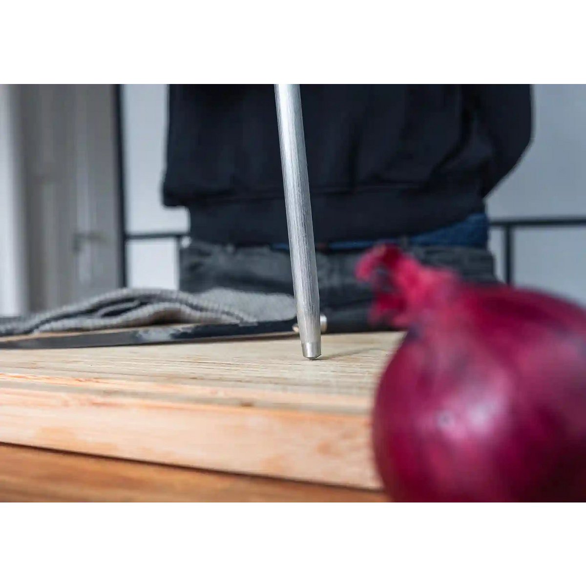 Honing steel 30 cm with pakkawood handle and angle guide