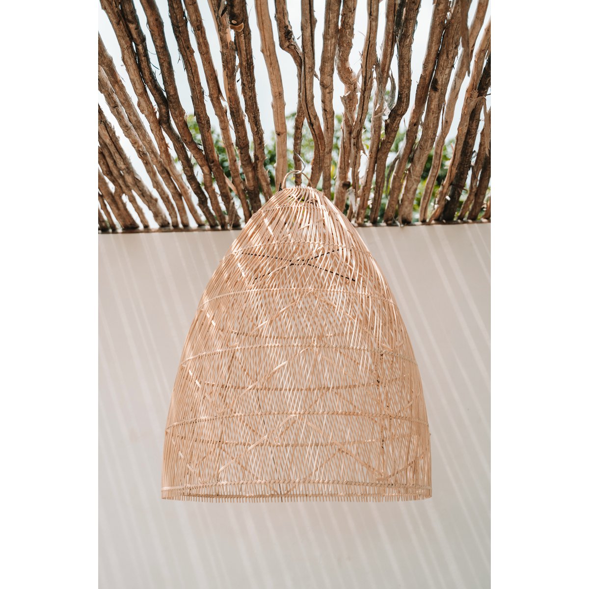Rattan pendel, tvundet flet - M, 90 cm