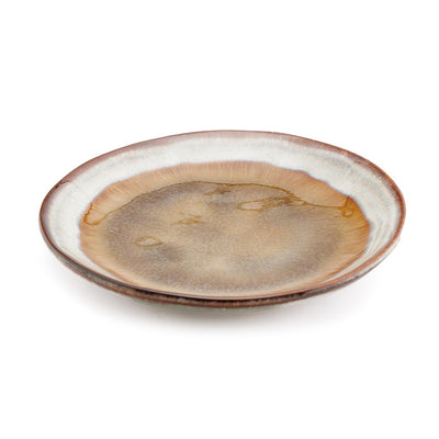 Stoneware appetiser plate, crackle glaze – S