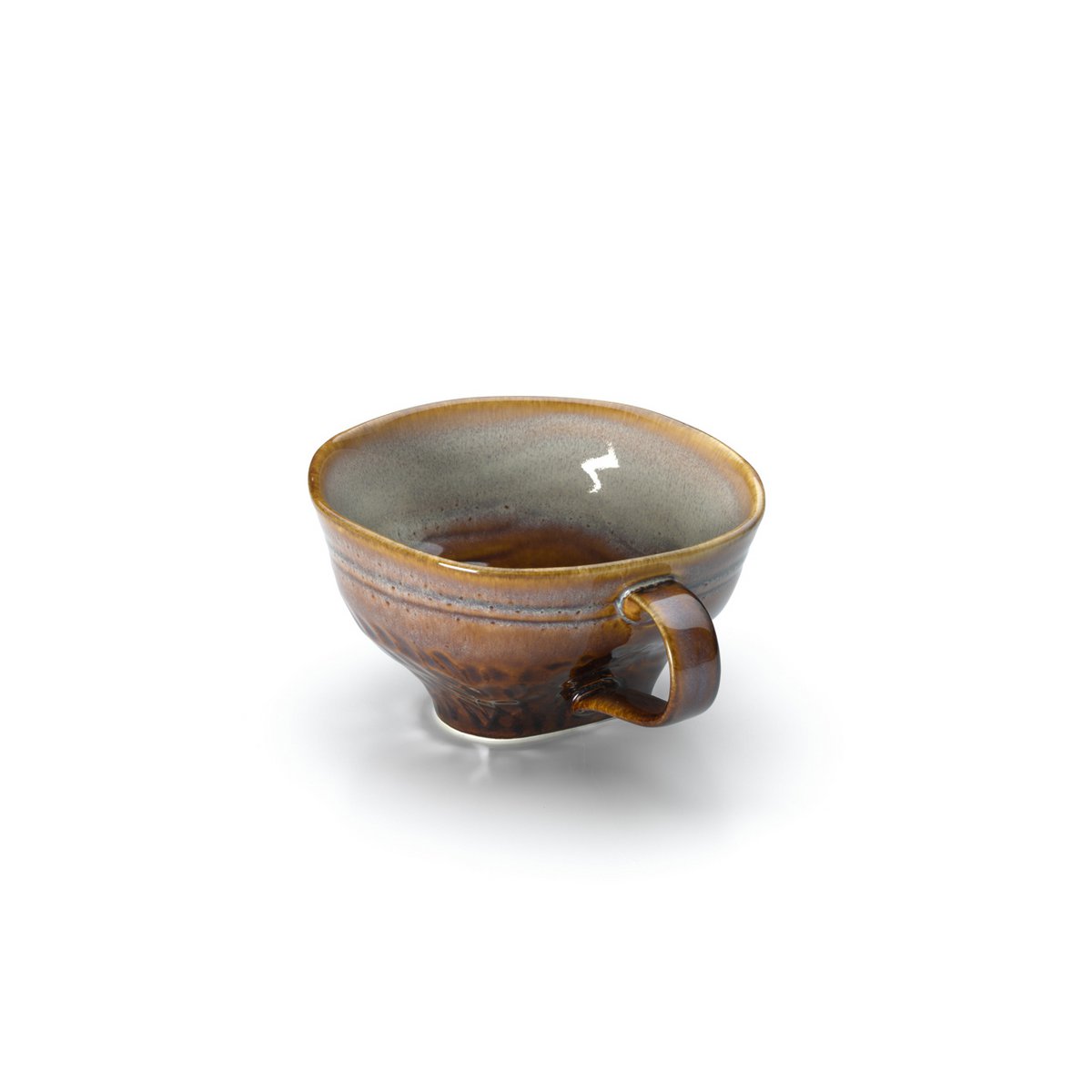 Ceramic mug 13.5 × 6.2 cm – Smoked Horizon, brown-grey