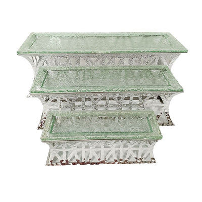 Solid silver dessert stands, set of 3 – tiered buffet display